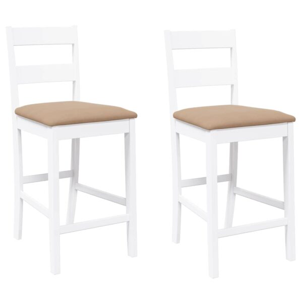 VXL8721158562456_a_en_hd_1.jpg vidaXL barové stoličky s vankúšmi 2 ks Biela masívna drevená guma – Obrázok 2