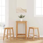 vidaXL barové stoličky 2 ks Guma z masívneho dreva