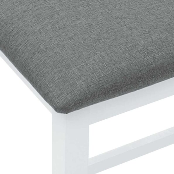 vidaXL Barové stoličky s vankúšmi 2 ks Biela guma z masívneho dreva – Obrázok 8