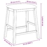 vidaXL Barové stoličky s vankúšmi 2 ks Biela guma z masívneho dreva – Obrázok 11