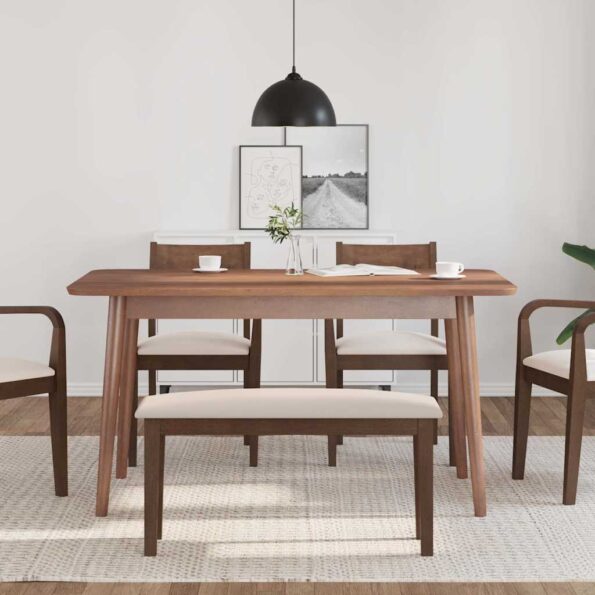 vidaXL Lavica 90 cm Hnedá Masívna Drevo Guma – Obrázok 3