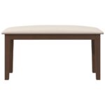 vidaXL Lavica 90 cm Hnedá Masívna Drevo Guma – Obrázok 4