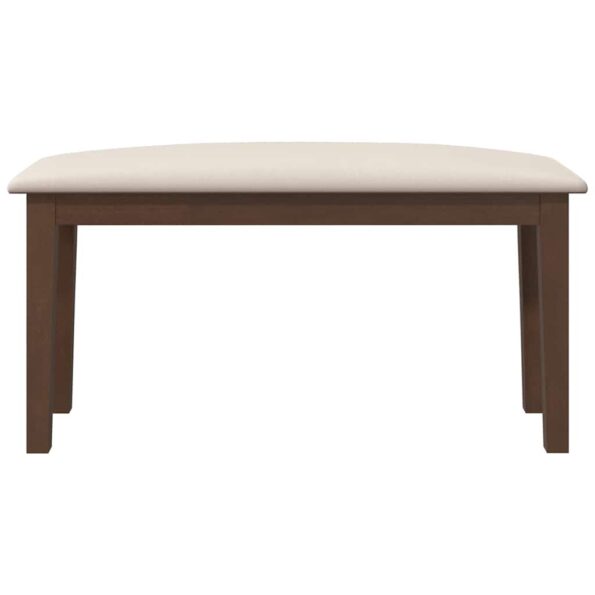 vidaXL Lavica 90 cm Hnedá Masívna Drevo Guma – Obrázok 4