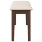 vidaXL Lavica 90 cm Hnedá Masívna Drevo Guma – Obrázok 5