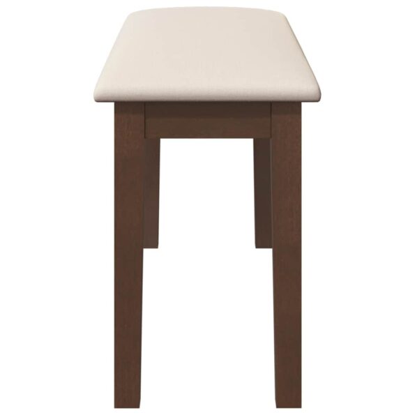 vidaXL Lavica 90 cm Hnedá Masívna Drevo Guma – Obrázok 5