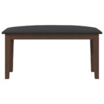 vidaXL Lavica 90 cm Hnedá Masívna Drevo Guma – Obrázok 4