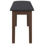 vidaXL Lavica 90 cm Hnedá Masívna Drevo Guma – Obrázok 5