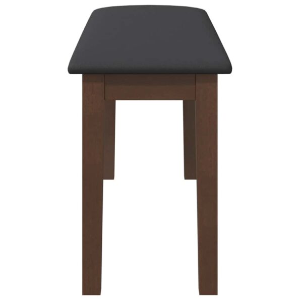 vidaXL Lavica 90 cm Hnedá Masívna Drevo Guma – Obrázok 5