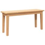 vidaXL Lavica 90 cm z masívneho dreva Guma – Obrázok 2