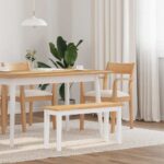 vidaXL Lavica 90 cm z masívneho dreva Guma