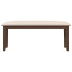 vidaXL Lavica 110 cm Hnedá Masívna Drevo Guma – Obrázok 4