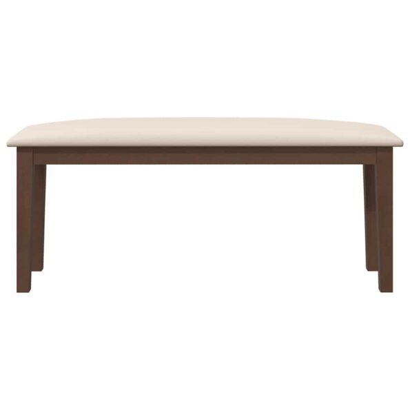 vidaXL Lavica 110 cm Hnedá Masívna Drevo Guma – Obrázok 4