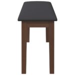 vidaXL Lavica 110 cm Hnedá Masívna Drevo Guma – Obrázok 5