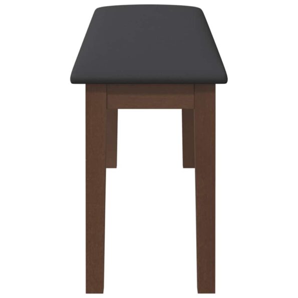 vidaXL Lavica 110 cm Hnedá Masívna Drevo Guma – Obrázok 5