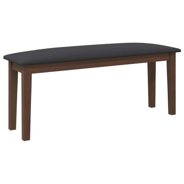 vidaXL Lavica 110 cm Hnedá Masívna Drevo Guma – Obrázok 6