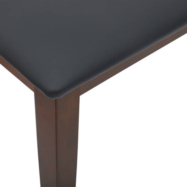vidaXL Lavica 110 cm Hnedá Masívna Drevo Guma – Obrázok 7