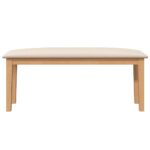 vidaXL Lavica 110 cm z masívneho dreva Guma – Obrázok 4