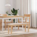 vidaXL Lavica 110 cm z masívneho dreva Guma