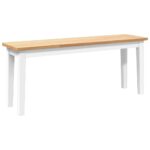 vidaXL Lavica 110 cm z masívneho dreva Guma – Obrázok 2