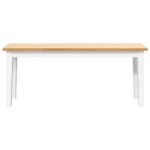 vidaXL Lavica 110 cm z masívneho dreva Guma – Obrázok 4