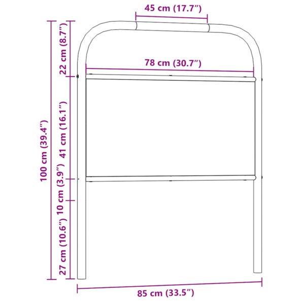 VXL8721158564283_g_en_hd_6.jpg vidaXL Čelo postele hnedý dub 80 cm oceľ a kompozitné drevo – Obrázok 7