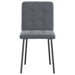 vidaXL Jedálenské stoličky 4 ks tmavosivé zamatové – Obrázok 4