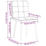 vidaXL Jedálenské stoličky 4 ks tmavosivé zamatové – Obrázok 9