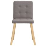 vidaXL Jedálenské stoličky 4 ks sivohnedé látkové – Obrázok 4