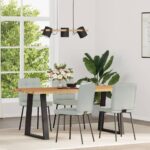 vidaXL Jedálenské stoličky 4 ks bledosivé zamatové – Obrázok 2