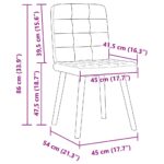 vidaXL Jedálenské stoličky 4 ks bledosivé látkové – Obrázok 9