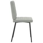 vidaXL Jedálenské stoličky 4 ks bledosivé zamatové – Obrázok 5