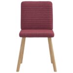 vidaXL Jedálenské stoličky 4 ks vínovo červené látkové – Obrázok 4