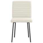 vidaXL jedálenské stoličky 4 ks krémové zamatové – Obrázok 4