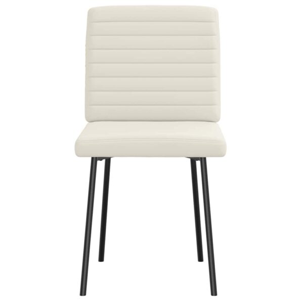 vidaXL jedálenské stoličky 4 ks krémové zamatové – Obrázok 4