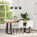 vidaXL Jedálenské stoličky 4 ks biele umelá koža – Obrázok 2