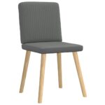 vidaXL Jedálenské stoličky 4 ks tmavosivé látkové – Obrázok 3