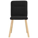 vidaXL Jedálenské stoličky 4 ks, čierne, látka – Obrázok 4
