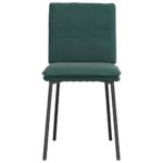 vidaXL jedálenské stoličky 4 ks tmavozelené zamatové – Obrázok 4