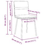 vidaXL jedálenské stoličky 4 ks tmavozelené zamatové – Obrázok 9