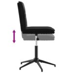 vidaXL Otočné jedálenské stoličky 2 ks čierne zamatové – Obrázok 7