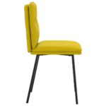 vidaXL Jedálenské stoličky 4 ks žlté zamatové – Obrázok 5