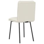 vidaXL jedálenské stoličky 4 ks krémové zamatové – Obrázok 6