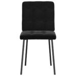 vidaXL Jedálenské stoličky 6 ks čierne zamatové – Obrázok 3