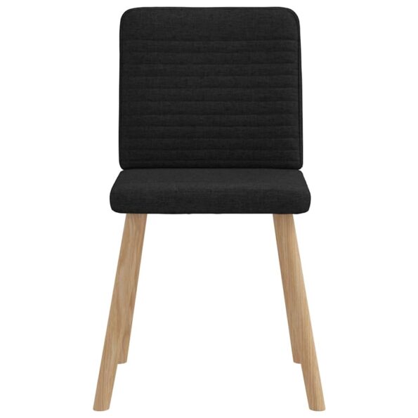 vidaXL Jedálenské stoličky 6 ks, čierne, látka – Obrázok 4