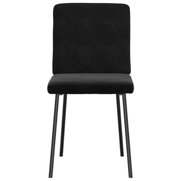 vidaXL Jedálenské stoličky 6 ks čierne zamatové – Obrázok 4