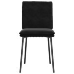 vidaXL Jedálenské stoličky 6 ks čierne zamatové – Obrázok 4