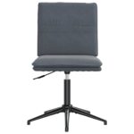 vidaXL Jedálenské stoličky 4 ks tmavosivé zamatové – Obrázok 4