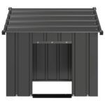 vidaXL Búda pre psa so strechou 85x107x81 cm, pozinkovaná oceľ – Obrázok 3