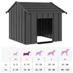 vidaXL Búda pre psa so strechou 85x107x81 cm, pozinkovaná oceľ – Obrázok 8