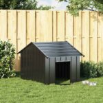 vidaXL Búda pre psa so strechou 83x130x85 cm, pozinkovaná oceľ – Obrázok 2